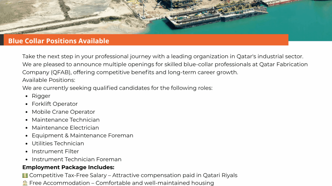 Career Opportunities at QFAB